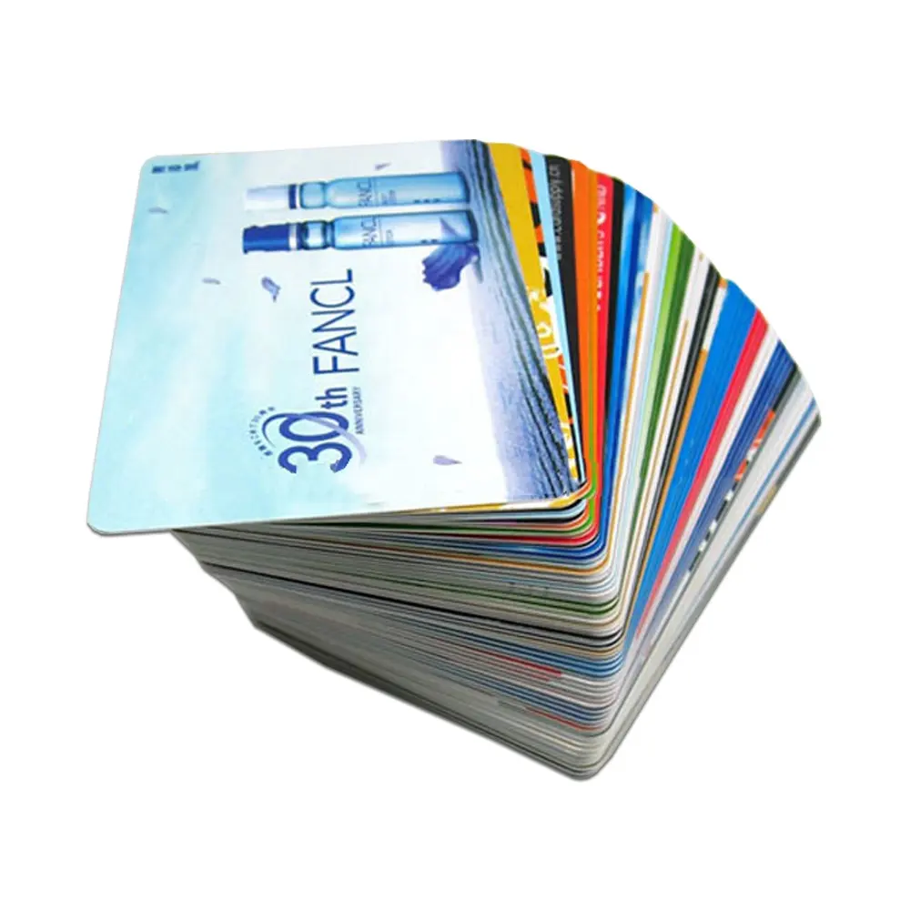 Schöner glänzender Luxus-PVC-Name Visitenkarte Postkarten Drucks ervice mit Logo