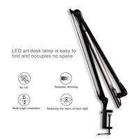 Lampe de bureau LED à intensité variable hautement réglable pour bureau artisanat Studio établi Style moderne travail des ongles étude lecture alimentation cc