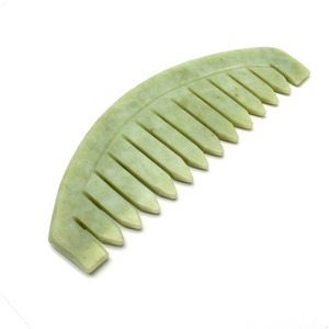 Peine Gua Sha de Jade Xiuyan 2025, Masajeador de Cuero Cabelludo, Raspado Efectivo para el Crecimiento del Cabello, Relajación, Herramienta Antiestrés - Product Image 1