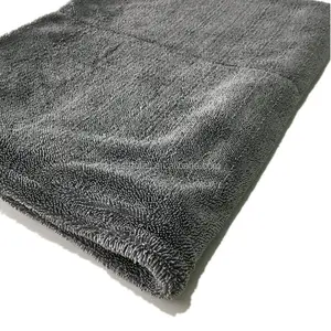 Detailing Towels 50x80cm 1200 Gsm Dual Twist Loop Twisted Pile Ultra Thick Edgeless Microfiber Car Drying Towel For Auto Detailing Car Care Wash