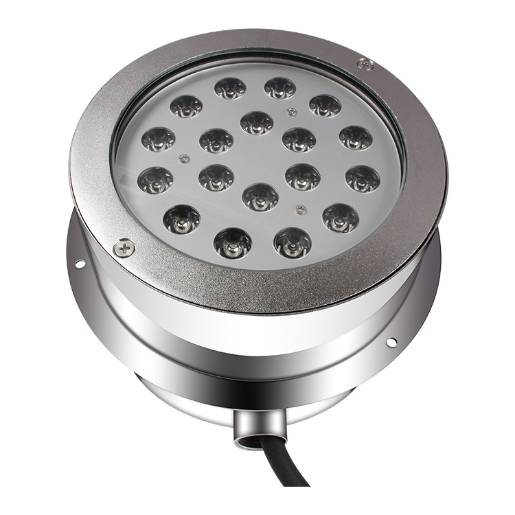 54W Waterproof 316L Stainless Steel LED Underwater Pool Lights Warm White RGB/RGBW 24V Recessed Type IP68 Rating Dimmable