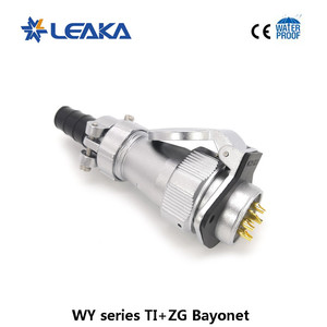 2-agujero brida panel, receptáculo con tapa ZG <span class=keywords><strong>IP</strong></span> 67 enchufe con funda de goma TI IP65 bayoneta cable conector - Product Image 4