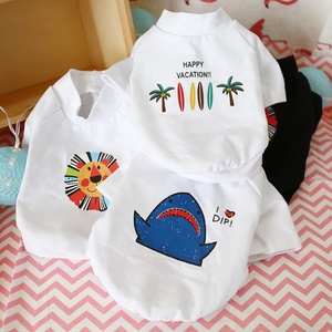 Camiseta de diseño bonito para gato, modelo simple, <span class=keywords><strong>ropa</strong></span> de algodón para perro pequeño, estampado de personalidad suave, accesorios para mascotas de verano - Product Image 1