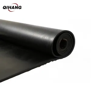 Stuoia per pavimenti in gomma antiurto antiolio impermeabile per esterni liscia nera da 1-50mm