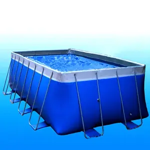 商业金属框架钢可移动游泳池高于地下水公园游泳池