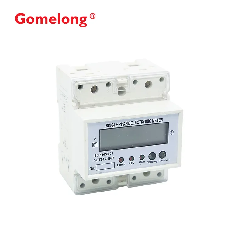 GOMELONG DDS5558 단일 위상 Din 가로장 릴레이를 가진 원격 제어 Modbus 에너지 미터