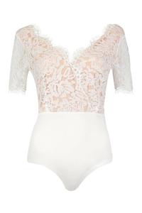 <span class=keywords><strong>Body</strong></span> in <span class=keywords><strong>Pizzo</strong></span> <span class=keywords><strong>Bianco</strong></span> Estivo alla Moda per Donne, Manica Corta, Abbigliamento Quotidiano, Top Femminile, Produzione Cinese - Product Image 4