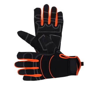 PRI padded heavy duty PVC Vibration-Resistant Synthetic palm PVC outdoor work safety gloves
