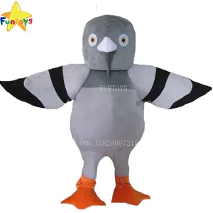 Funtoys CE Grey duif mascot kostuum