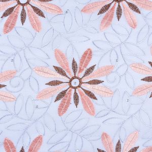 Haute qualité broderie africaine vert suisse Voile dentelle tissu pour femmes mariage et robe de soirée avec des pierres 1563 - Product Image 2