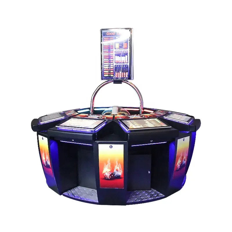 Kualitas Tinggi 12 Pemain Casino Mesin Permainan Laser Rolet dengan Desain Baru Meja Rolet