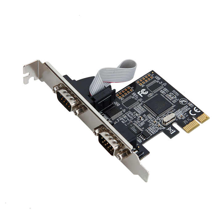 Asix Ax9900 Rs232 Db9 Dual Port Pci Express X1 Serial Port Expansion