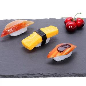 Nuovi <span class=keywords><strong>Prodotti</strong></span> Ristorazione Piastre di Ardesia, rotonda di pietra ardesia nera piatto cena con la lama, giapponese Decorazione di Cerimonia Nuziale Piatti E Piastra - Product Image 4