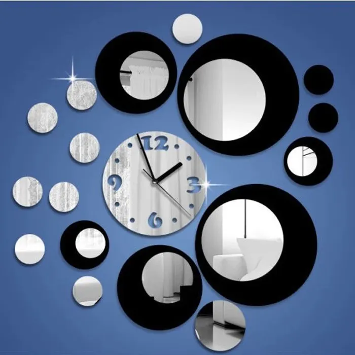 Acrylic Creative Effect Mirror Wall Clock DIY Popular Wall Clock