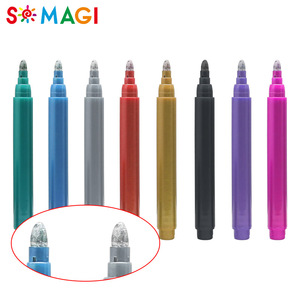 Una nueva forma de personalizar taza de vidrio-tinta de color metálico de vidrio de vino marcador pluma no-tóxico fácil venir - Product Image 1
