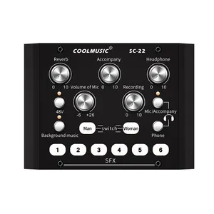 Coolmusic Professionele Usb Live Geluidskaart Interne Usb Externe Geluidskaart Audio Adapter 2 In 1 Usb T Stock Geluidskaart 24 Bit