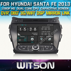 <span class=keywords><strong>WITSON</strong></span> para HYUNDAI SANTA FE 2013 de CONTROL de volante frente DVR pantalla capacitiva de la cámara - Product Image 2