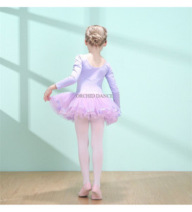 थोक सस्ते बच्चों लड़कियों नृत्य पहनते पोशाक लंबी आस्तीन बैले वेशभूषा नृत्य - Product Image 6