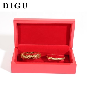 <span class=keywords><strong>Dragon</strong></span> phoenix pulsera de oro festivo caja rojo joyería vintage caso pintado de almacenamiento de caso - Product Image 1