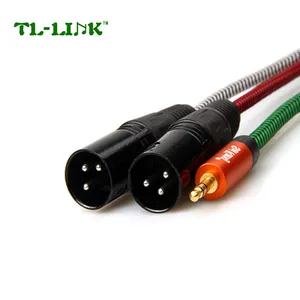Оптовая продажа 3.5 мм 2 XLR кабель 3.5ST 3 pin xlr аудио кабель для микрофона