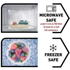 Conteneur en plastique hermétique sans BPA, multi-taille pour le stockage des aliments au frais,/12 unités - Product Image 5