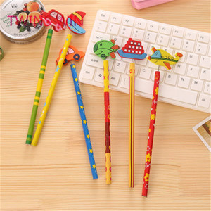 Lápiz plano de dibujos animados para niños, suministro escolar y de oficina, de madera, venta al por mayor, 422 - Product Image 2