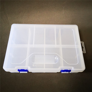 Caja de almacenamiento de plástico PP con 8 compartimentos desmontables de doble capa, forma rectangular - Product Image 3