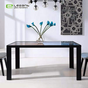 Moderne élégant carré <span class=keywords><strong>vert</strong></span> en verre <span class=keywords><strong>table</strong></span> à manger - Product Image 2