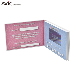 Diseño profesional de tapa dura de felicitación de vídeo Tarjeta de 4,3 pulgadas tarjeta de vídeo módulos bebé - Product Image 1