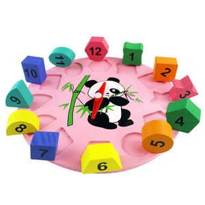 Blocs Éducatifs en bois <span class=keywords><strong>Puzzle</strong></span> <span class=keywords><strong>3D</strong></span> Temps Numériques Panda <span class=keywords><strong>Horloge</strong></span> Jouets - Product Image 4