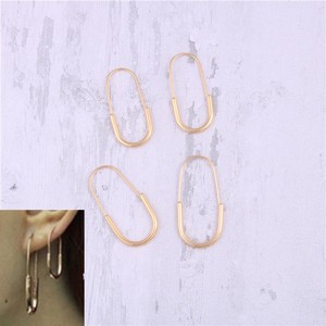 Luxury Women Stainless Steel Oval <strong>Safety</strong> <strong>Pin</strong> Boha Magnetic Plain Hoop <strong>Earrings</strong> - Product Image 1
