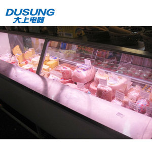 Tapa <span class=keywords><strong>Vitrina</strong></span> <span class=keywords><strong>refrigerada</strong></span> Refrigerador Congelador Carne Deli Alimentos Venta al por menor Vidrio Digital CE Enfriador de aire Helado Congelador Alcance 0 ~ 5 - Product Image 3