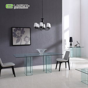 Moderne élégant carré <span class=keywords><strong>vert</strong></span> en verre <span class=keywords><strong>table</strong></span> à manger - Product Image 6