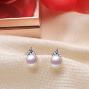 Set di Gioielli in Argento Sterling 925 con Collana, Anello e <span class=keywords><strong>Orecchini</strong></span> con <span class=keywords><strong>Perle</strong></span> <span class=keywords><strong>d</strong></span>'<span class=keywords><strong>Acqua</strong></span> <span class=keywords><strong>Dolce</strong></span> 7-9mm - Product Image 5