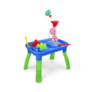 <span class=keywords><strong>Table</strong></span> de sable et d'<span class=keywords><strong>eau</strong></span> en plastique 2-en-1 avec plateau de bac à sable et moules à jouets d'<span class=keywords><strong>eau</strong></span> Pelle Râteau Arrosoir <span class=keywords><strong>Table</strong></span> d'activités pour enfants - Product Image 1