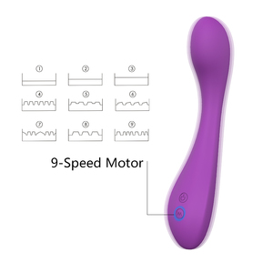 Vibrator Dildo Tahan Air USB Wanita, Vibrator 9 Mode Silikon Dapat Diisi Ulang Daya Wanita G Spot