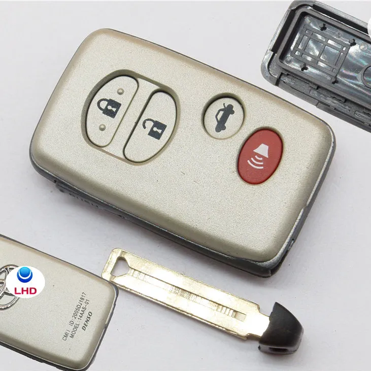 New Smart Remote Key Shell Case Fob 4 Button For TOY Camry Avalon Prado