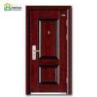 Porte d'entrée en acier de sécurité extérieure bon marché, prix d'usine en Chine, vente en gros