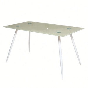 Muebles de Restaurante de la Mejor Calidad 2026, Mesa de <span class=keywords><strong>Comedor</strong></span> con Base de Metal, Mesa de <span class=keywords><strong>Comedor</strong></span> con Tapa de Vidrio, Precio de la Tapa de Vidrio - Product Image 1