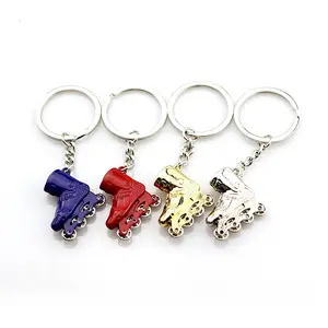 2019 new model metal roller skates key ring promotion gift wholesale kay chain