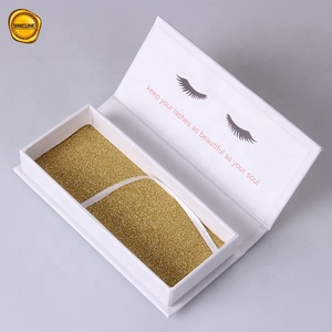 Sol naturaleza blanco precioso oro brillo logotipo personalizado de caja de clavos - Product Image 1