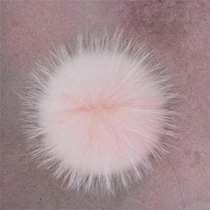 Moda <span class=keywords><strong>real</strong></span> Piel de mapache recorte 15 cm bola grande de la piel con broche de sombrero - Product Image 3