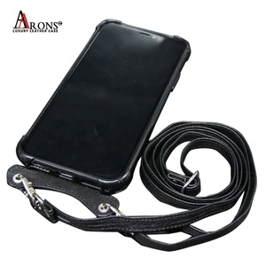 Secousse Preuve Véritable Double Fente Pour Carte PU En Cuir PC Téléphone Cas <span class=keywords><strong>Avec</strong></span> <span class=keywords><strong>Cordon</strong></span> Courroie De Cou Pour <span class=keywords><strong>iPhone</strong></span> <span class=keywords><strong>X</strong></span> cas - Product Image 3