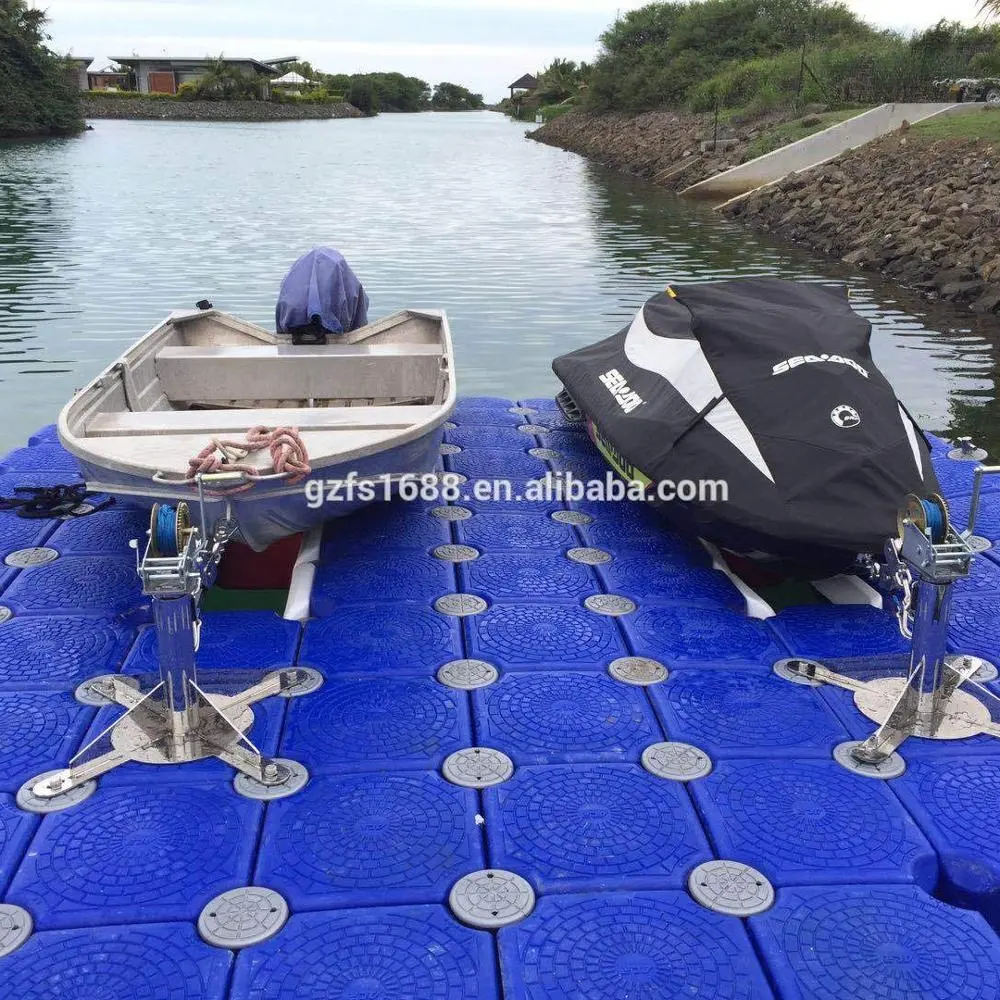 China fabricage HDPE plastic floating dry dock jet drijvende dock cubes jet boot ponton blokjes voor jetski of drive op dock