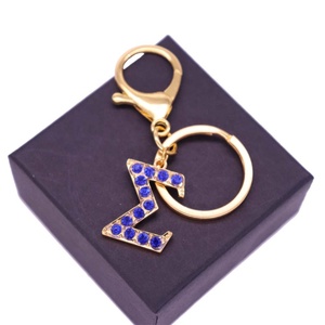 Mode femmes sac clé décorer métal <span class=keywords><strong>Alphabet</strong></span> grec lettre sororité Sigma pendentif avec homard - Product Image 3