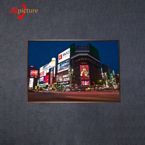 Vista a la calle bosque paisaje con el Marco luces LED <span class=keywords><strong>restaurante</strong></span> aceite galería de pinturas pintura de la pared - Product Image 1