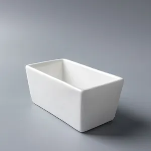 Veweet choda — bol à sucre Rectangle de 4.25 pouces, assiette à dîner, vaisselle en porcelaine, fabrication de tasse à soupe, pichet à lait blanc, pot à sucre en céramique