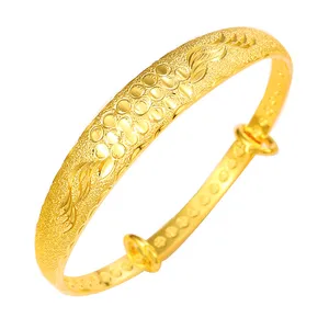 AW8102801 xuping 24k gold color bracelet women bangle, alloy adjustable custom bangle