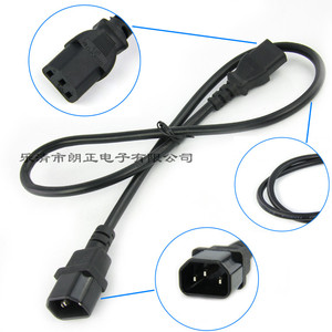 2 pies 14AWG Cable de alimentación retráctil C13 a C14 Cable Premium Cables de extensión - Product Image 2