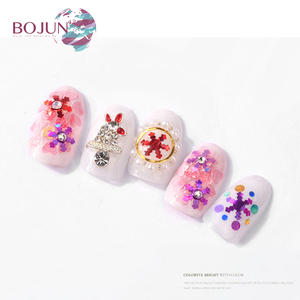 BOJUN caliente de Navidad <span class=keywords><strong>las</strong></span> ventas de Paillette de copo de nieve de lentejuelas para decoración de uñas - Product Image 1